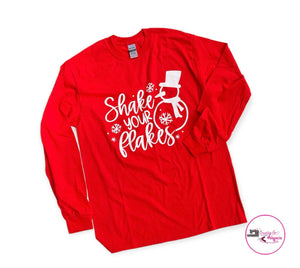 “Shake Your Flakes” Christmas Screen Printed Shirt
