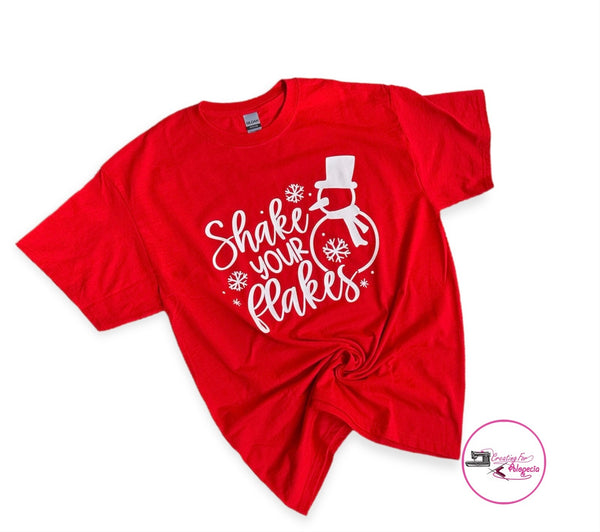 “Shake Your Flakes” Christmas Screen Printed Shirt