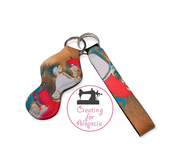 Wristlet & Chapstick Keychain Set